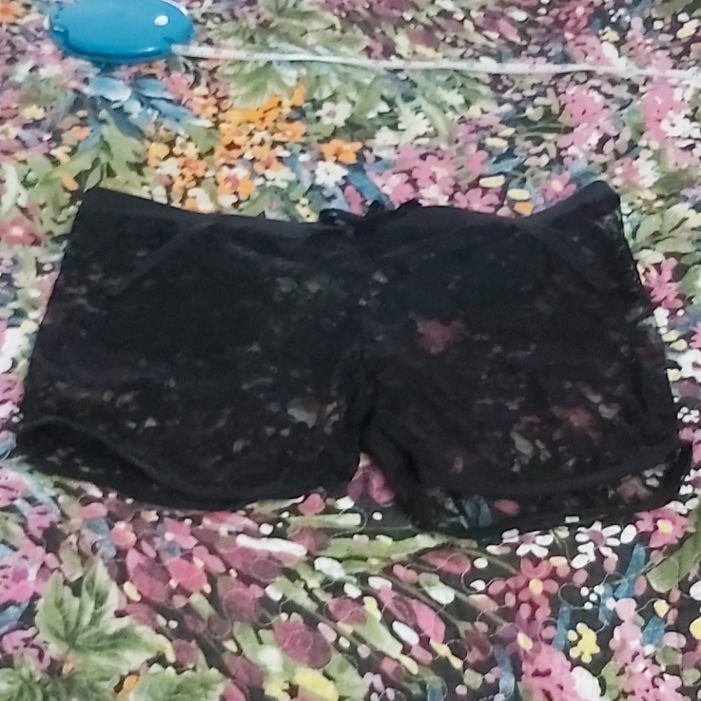 Black Lace booty shorts